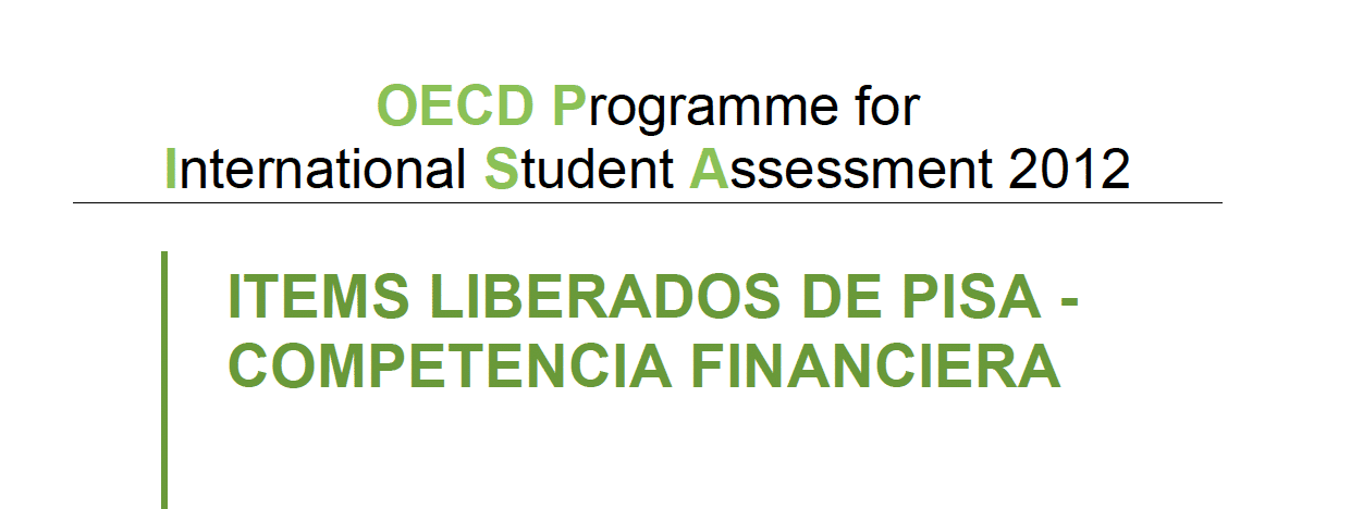OCDE PISA 2012 Competencia financiera